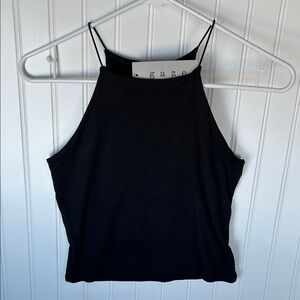 Gaze Women's Elegant Black Halter Blouse